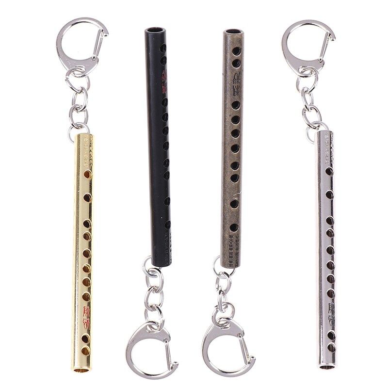 Mini Pocket Muziekinstrument Sleutelhanger Cosplay Prop Accessoires Fluit Sleutelhanger Sleutelhanger Hanger