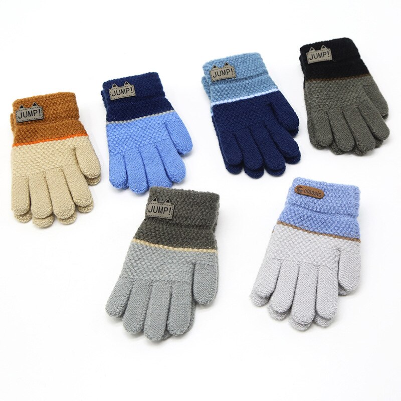 Herbst Winter Weiche Gestrickte Baby Handschuhe Warme freundlicher Handschuhe Karikaturen freundlicher Handschuhe Reine Nähte Handschuhe Zubehör 5-7 jahre
