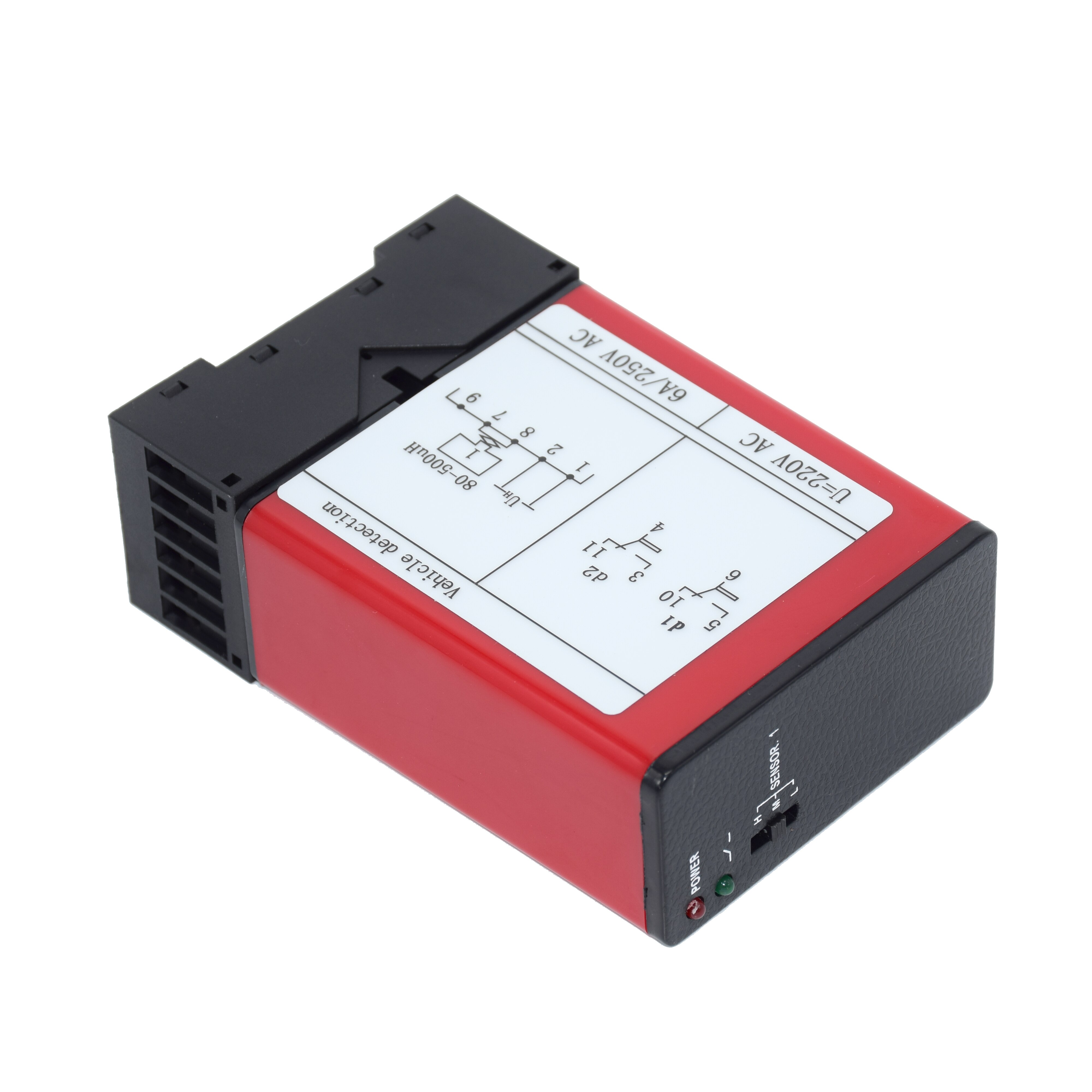Capteur de détecteur de véhicule de détecteur de boucle à canal unique AC220V pour le stationnement de voiture d'ouvreur de porte coulissante d'oscillation de barrière