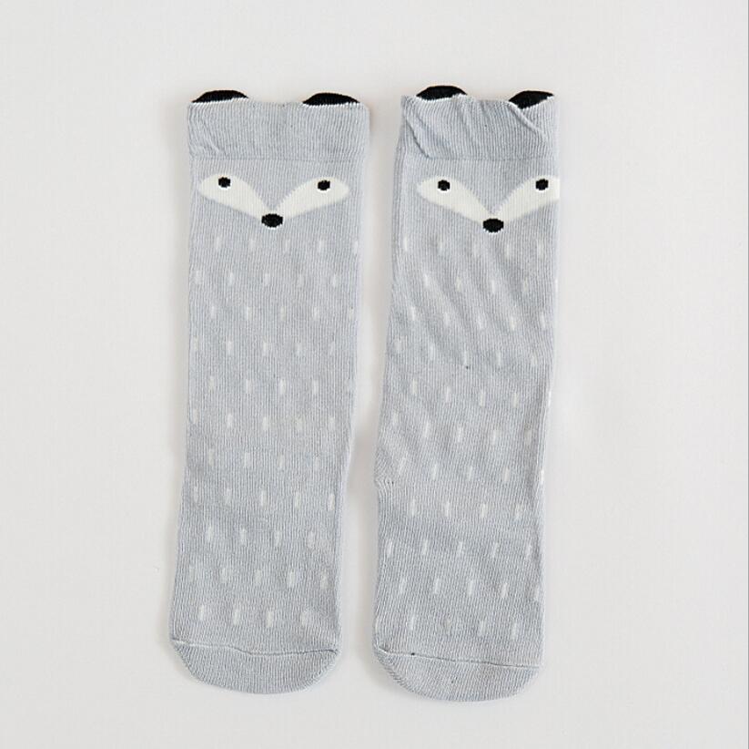 0-6 yrs Knee High Sock Animal Cat leg warmers For newborns infantile thick warm Children socks Baby Boys Girl fox Socks cotton: Children socks 04