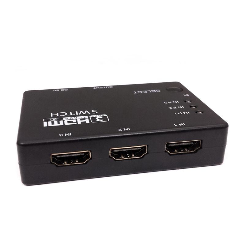 Hdmi 3 Poorts Switch Splitter Hub Met Afstandsbediening 1080P Voor PS3 PS4 Een Hdtv