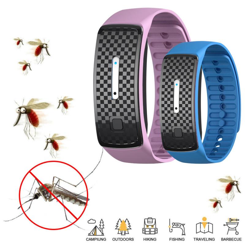 Mosquito Repellent Bracelet Ultrasonic Outdoor Anti Insect Wrist Band Bug Repeller Fast Charge Wristband For Child Pet Repellent