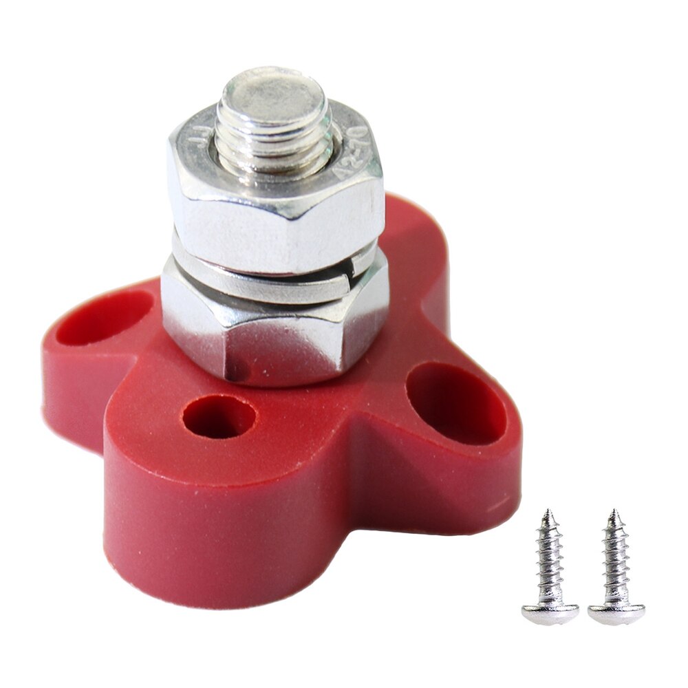 Single Heavy-Duty Terminal Studs with Connecting Bus Bar Power Terminal Blocks Link Negative Car General accessories: Red