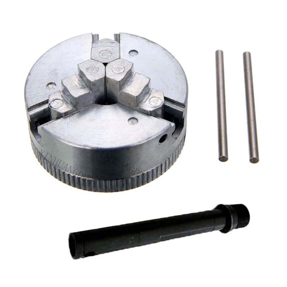 Z011 Mini Drill Chuck Zinc Alloy Manual Self-Centering Metal 3-Jaw Lathe Chuck Clamp With 2 Chuck Key For CNC Lathe Machine Tool