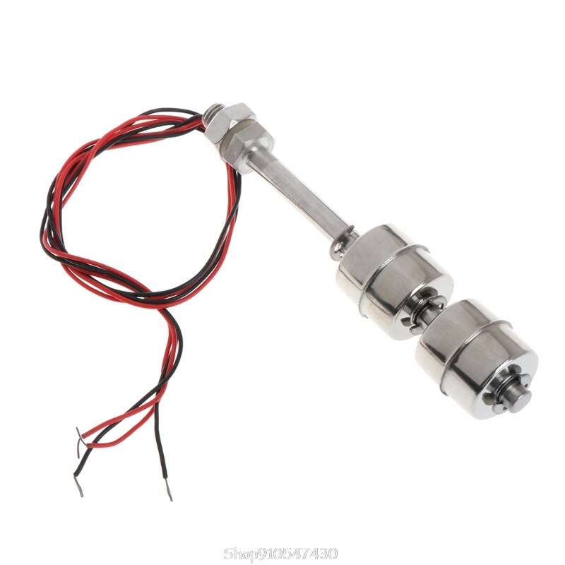 220V 10W 100mm Float Switch Auto Tank liquid Water Level Sensor Stainless Steel N24 20