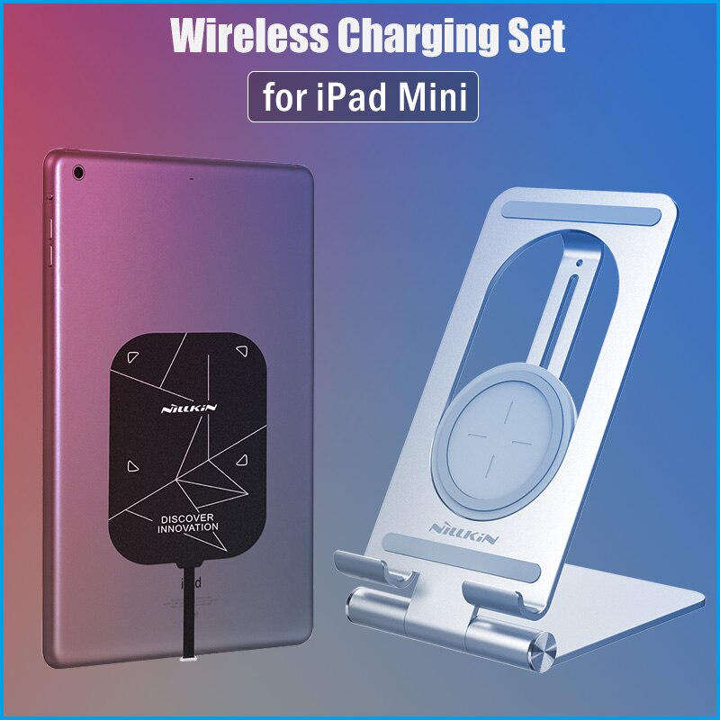 Nillkin Qi Fast Tablet Wireless Charging Stand for Apple iPad Mini 1 2 3 4 5 7.9 inch Wireless Charger+10W Charging Receiver