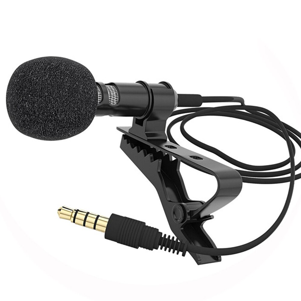 1 sæt mikrofon clip-on krave bånd mobiltelefon lavalier mikrofon mikrofon til ios android mobiltelefon laptop tabletoptagelse: Default Title