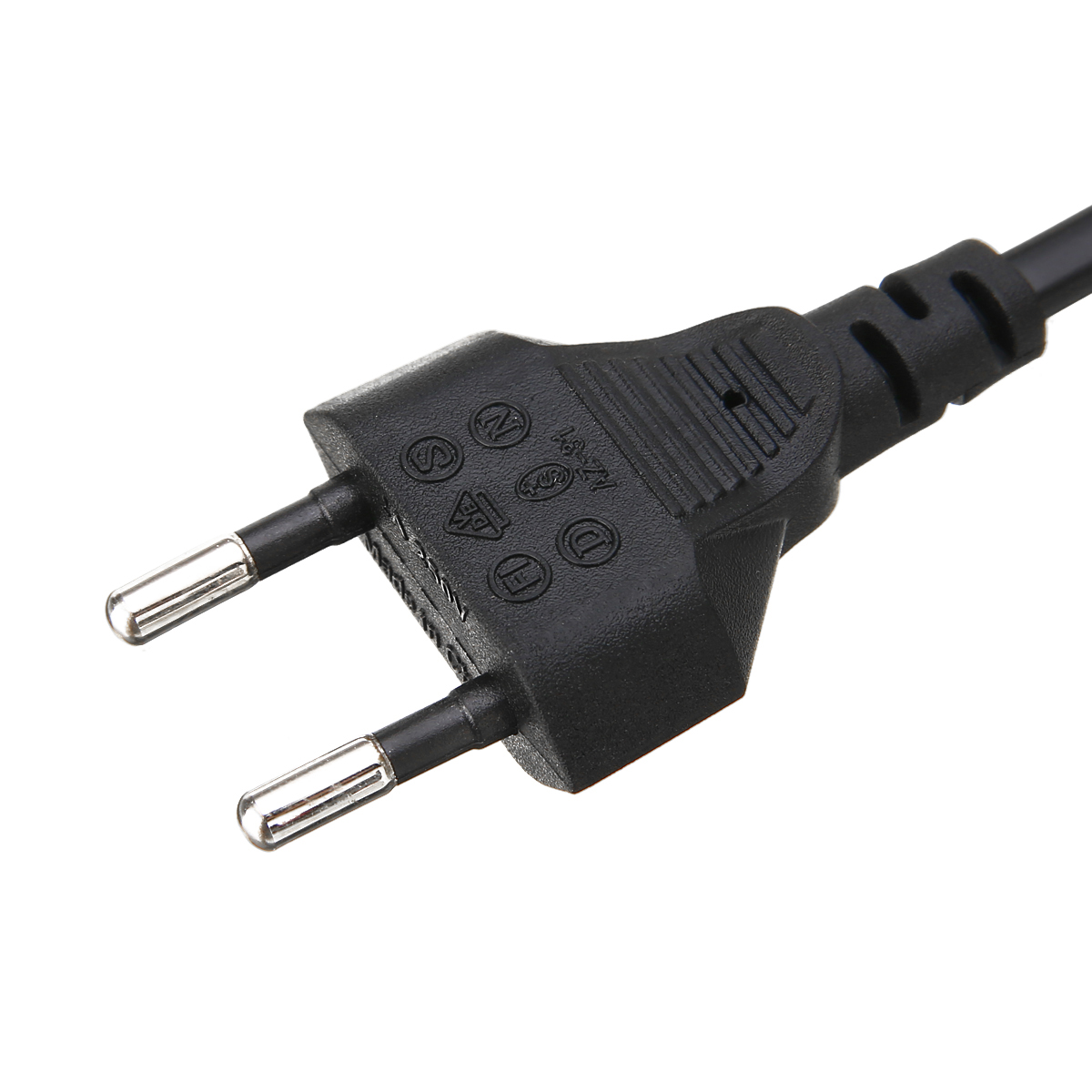 1pc 0.6M 2ft 2Pin AC Power Supply Cable Cord Lead Wire EU Plug For Desktop Laptop