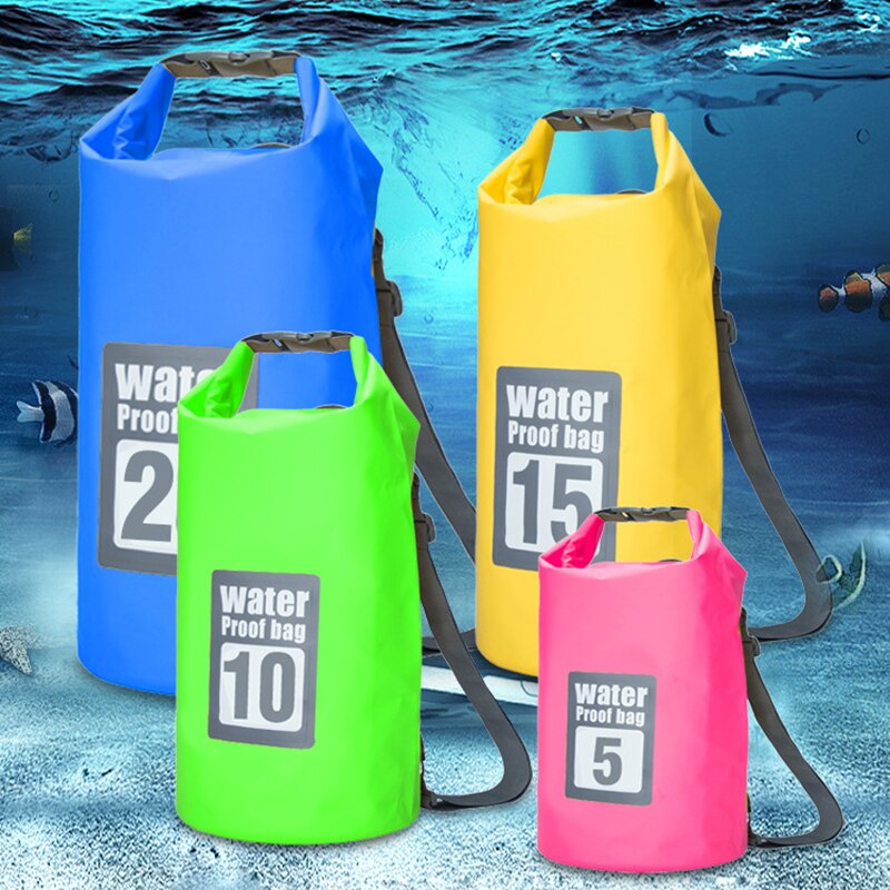 15L waterproof bag outdoor trekking camping impermeable backpack beach ocean bag water resistant rafting swimming dry sack river