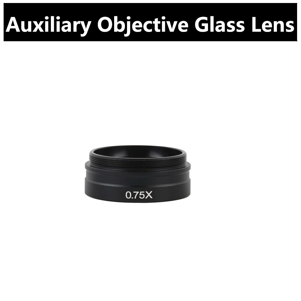1X Protection Barlow Auxiliary Objective Glass Lens Soot 42mm For 200X 180X 130X C MOUNT Lens Industry Video Microscope Camera: set B YZN2
