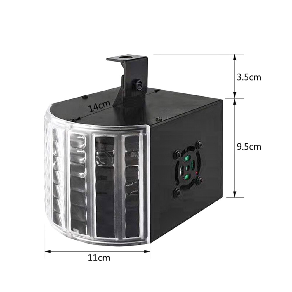 8 farger mini led scenelys dj partylys effekt for bryllup dj bar dmx lydkontroll disco lys eu/us plugg