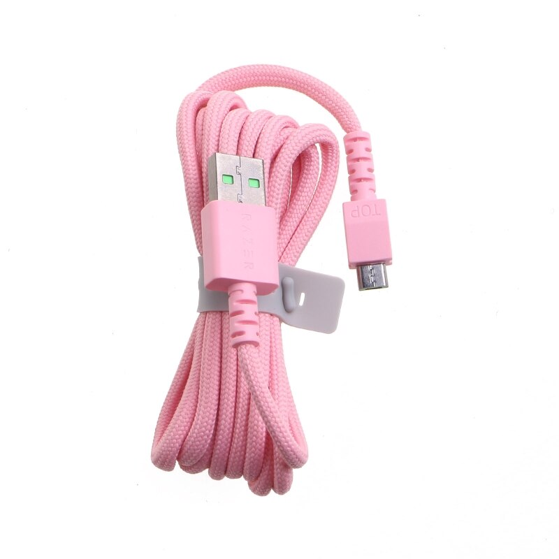 1.8m Mouse Lines Replacement Durable PVC USB Mouse Cable Compatible with Razer- Viper Ultimate Basilisk Ultimate: Pink