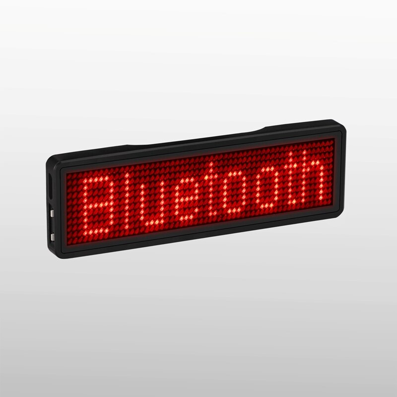 Bluetooth LED Name Badge Rechargeable Light Sign DIY Programmable Scrolling Message Board Display LED