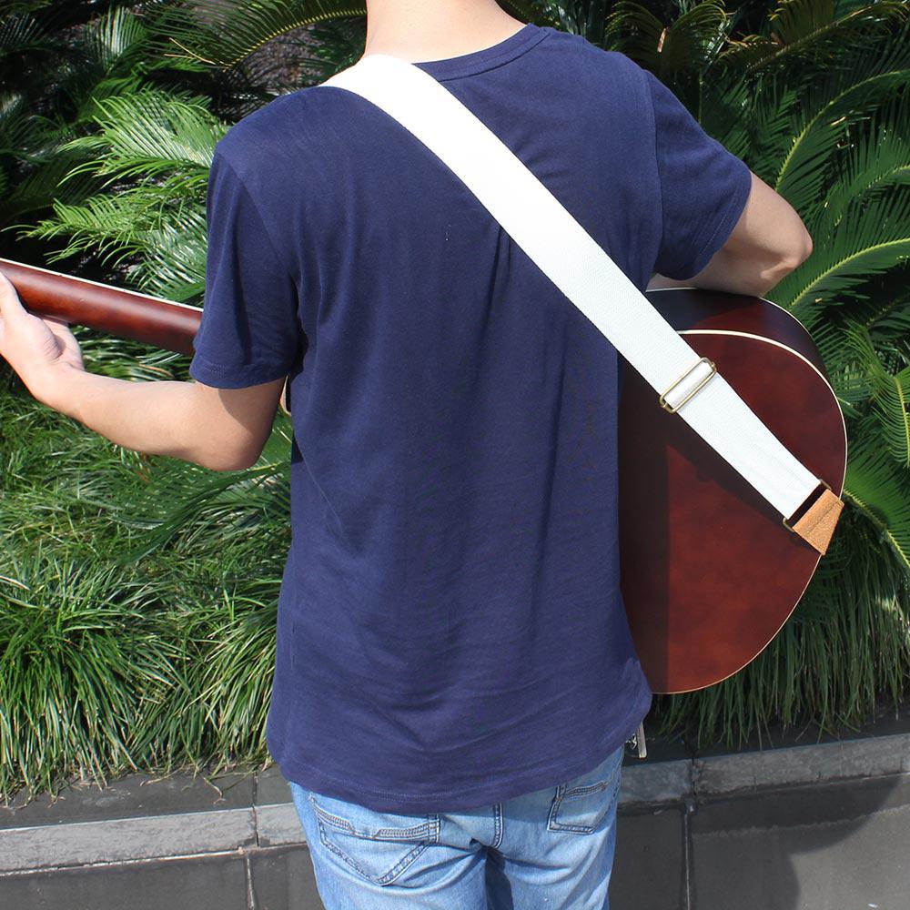 IRIN Verstelbare Gitaar Riem Geweven Nylon Guitarra Bandjes met Lederen Uiteinden voor Elektrische Akoestische Folk Gitaar Accessoires