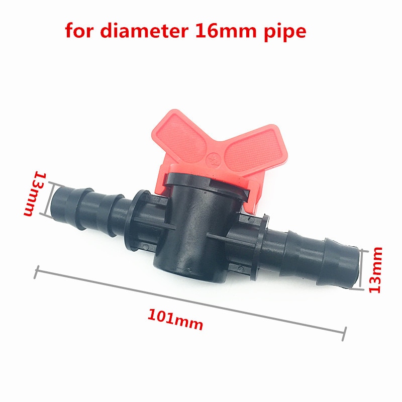 1 STUKS Irrigatie schakelaar Voor diameter van 16mm pijp Landbouw watering Slang schakelaar sluiting Water Connector