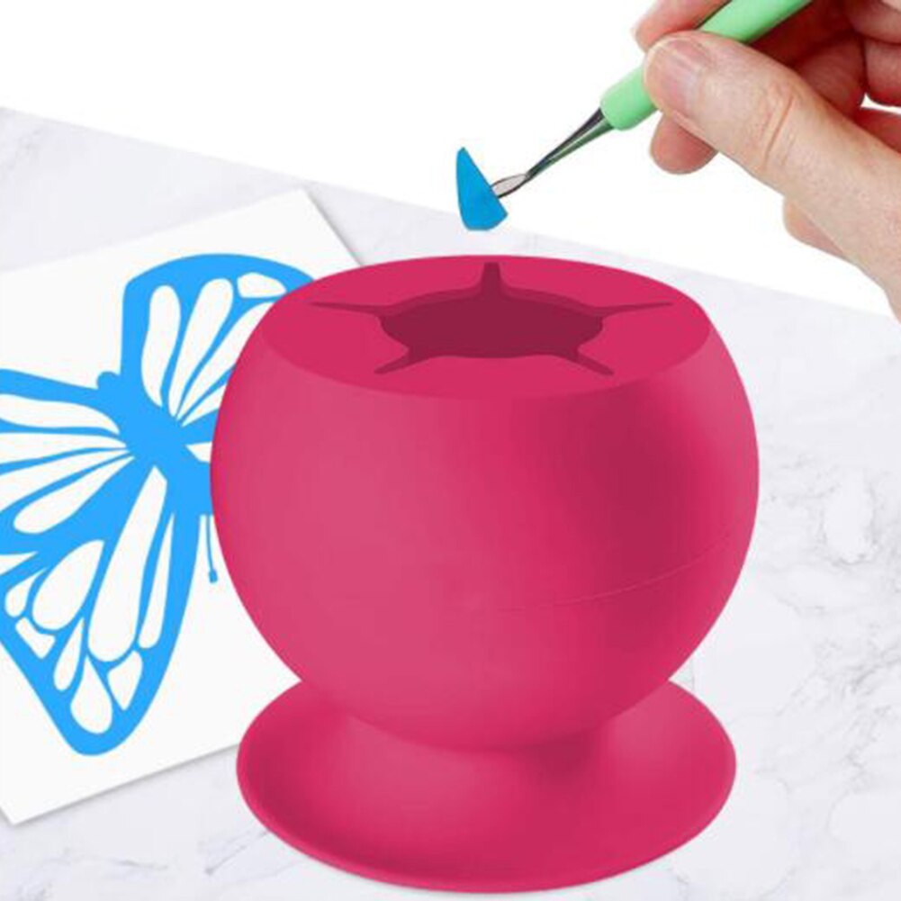 Cubo de basura Manual con ventosa de silicona, manualidades, piezas de chatarra de costura, colección de cajas de almacenamiento de residuos, ayudante para escritorio del hogar