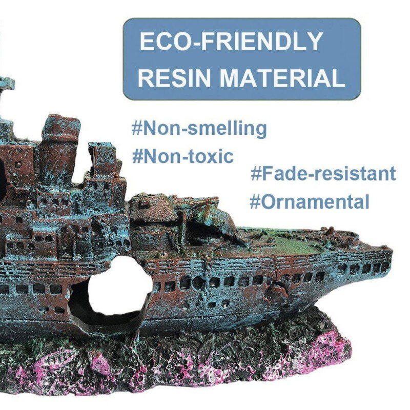 Aquarium Schiff Dekoration Stiefel Schiffswrack Aquarium Dekor Wrack Versenkt Für Süßwasser Salzwasser