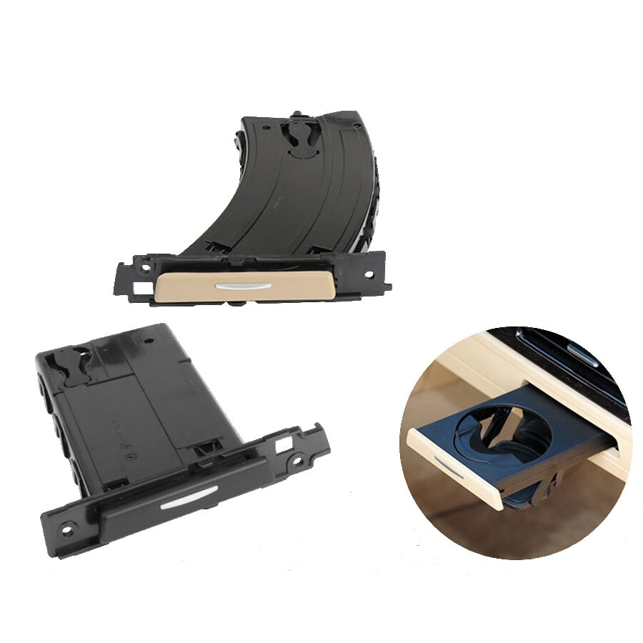 Montaje de portavasos para coche, accesorio de color negro y Beige, para BMW Serie 3, E90, E91, 318i, 325i, 328i, 51459173463