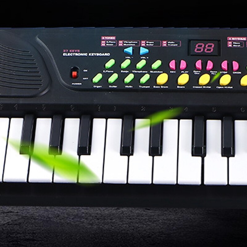 Multifunctionele Mini Elektronische Piano Met Microfoon Kinderen Draagbare 37 Toetsen Digitale Muziek Electone Toetsenbord