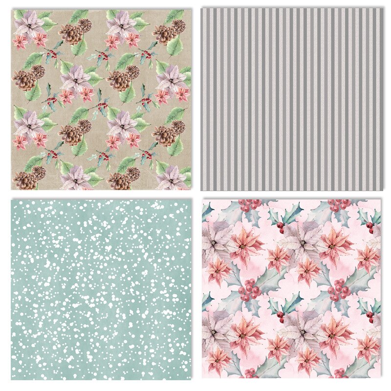 KSCRAFT 12 Sheets Christmas Day Scrapbooking Pads Paper Origami Art Background Paper Card Making DIY Scrapbook Paper Craft