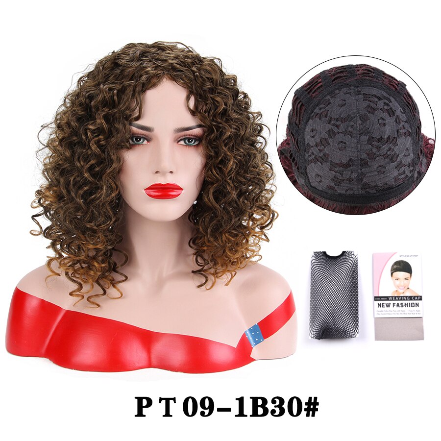 Leeons Natural Black Braided Wigs With Bangs Summer Short Wig For Women Box Braid African Wig Heat Resistant Synthetic Fiber: pt09 1b 30