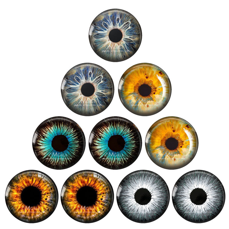 5 Paare/Beutel 14 mm Augenchips, geeignet für Bly das Puppe, superdünne Pupillen-Glascabochons, DIY-Zubehör, Großartikel Ich bin: Gold