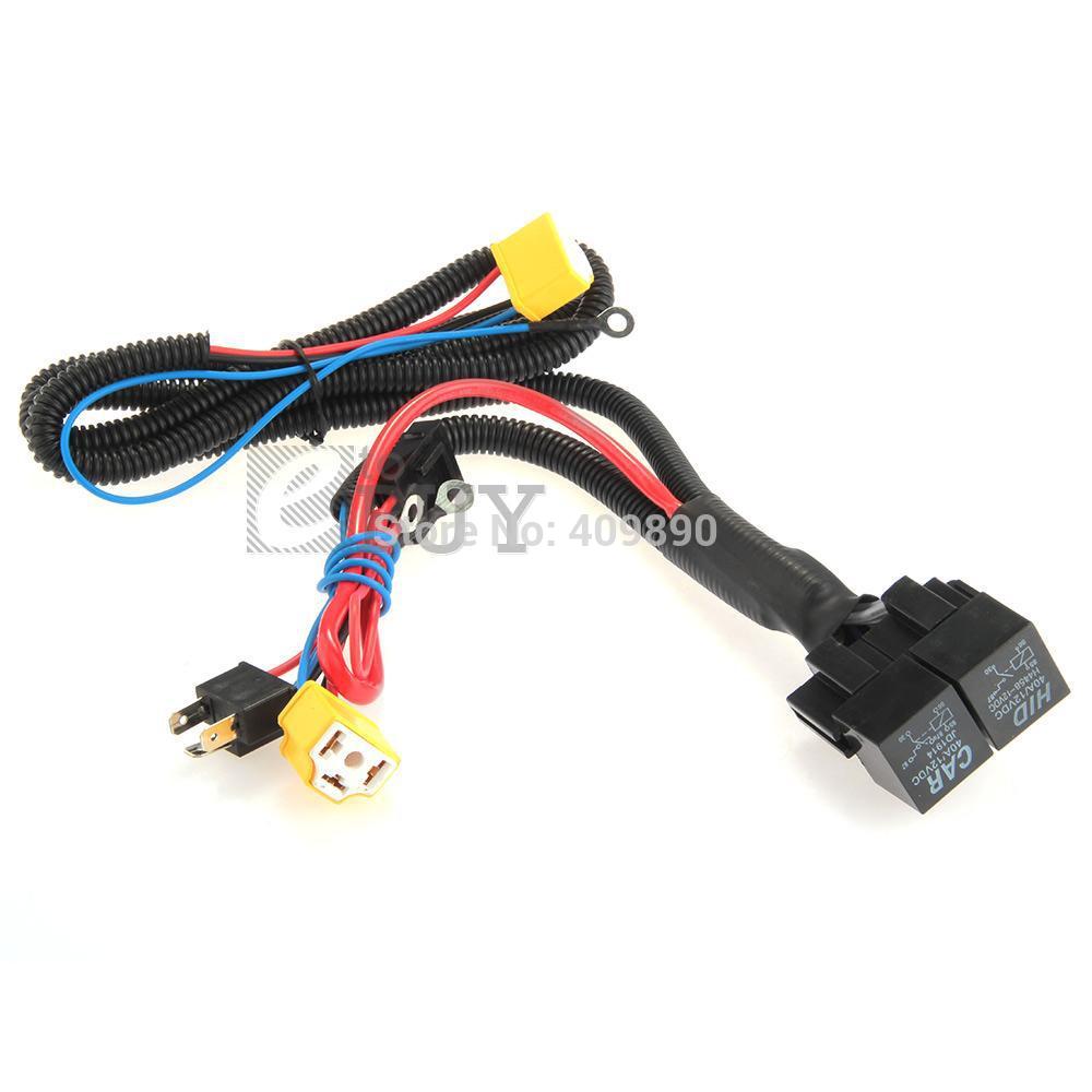 H4/9003 Headlight Booster Wire Harness Connector Relay Fuse Socket