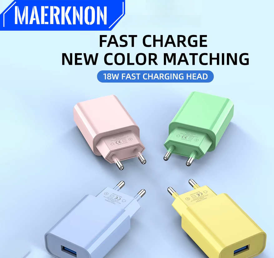 USB-oplader voor mobiele telefoon Snelle oplader met EU/US-stekkeradapter voor internationale reislader voor iPhone en Android