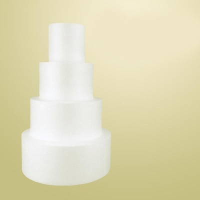 Polystyren styrofoam skum kage model diy håndlavet materiale til bagning, drejning af sukker og dekorationstykkelse 10cm