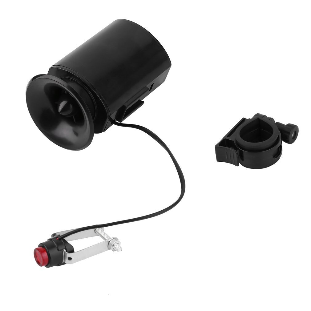 6 Sound Electronic Bike Bell Ring Siren Warning Horn Ultra Loud Voice Speaker Bicycle Accessory Black