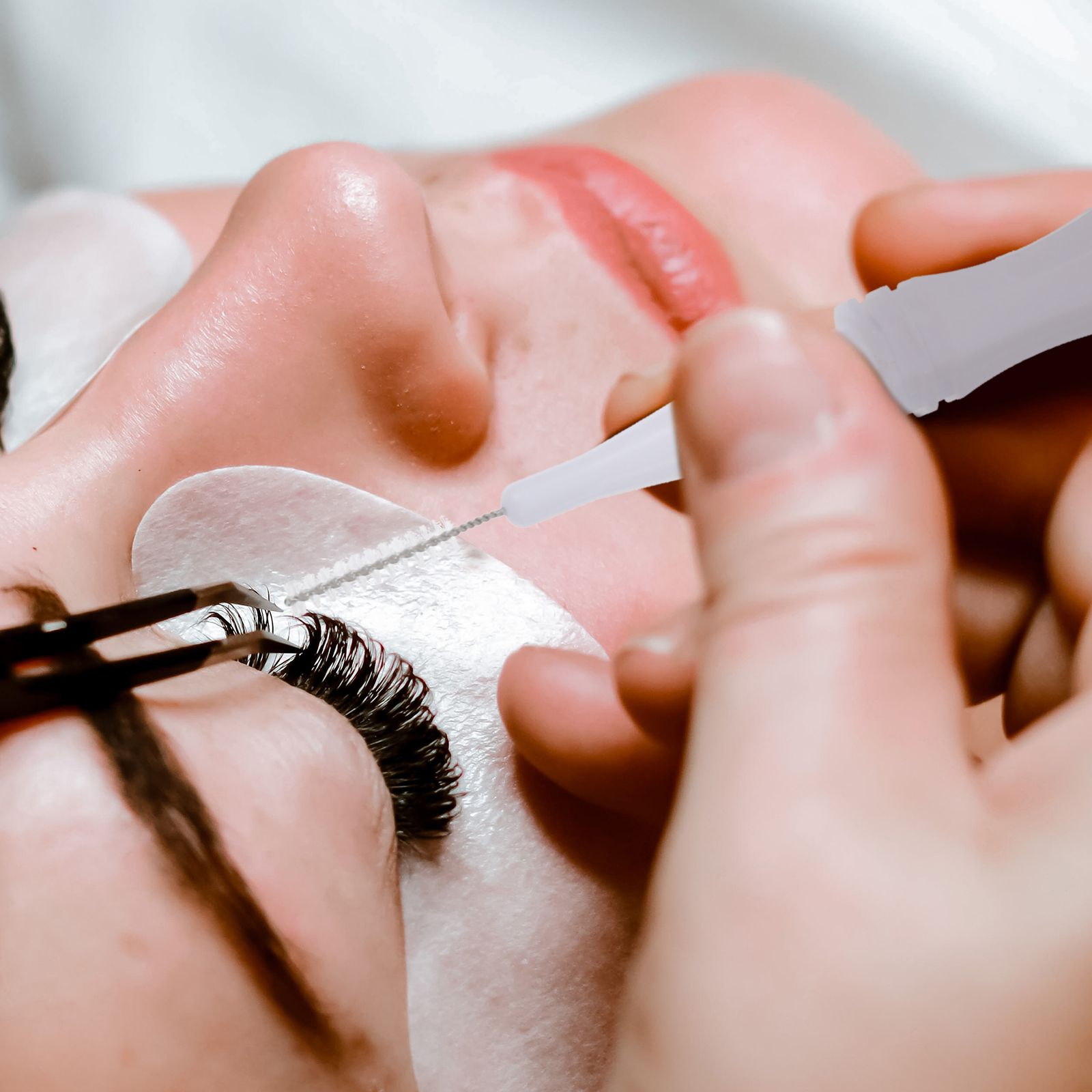 60-teiliges Mikro-Augenbrauenpinsel mit Kappen, Augenbrauen-Laminierungswerkzeug für Pinselset, Gesicht, Körperbemalung, Nagelkunst, , professionell