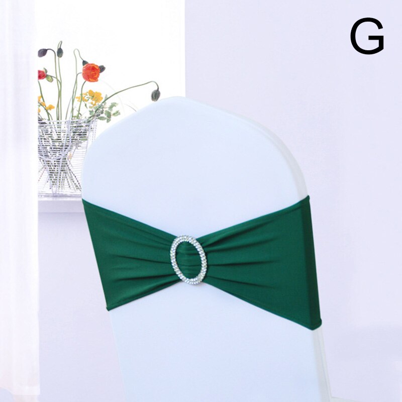 Elastische Spandex Stoel Bow Sash Stretch Lycra Stoel Sjerp Band Met Ronde Gesp Slider Voor Banket Hotel Bruiloft Decoratie: G