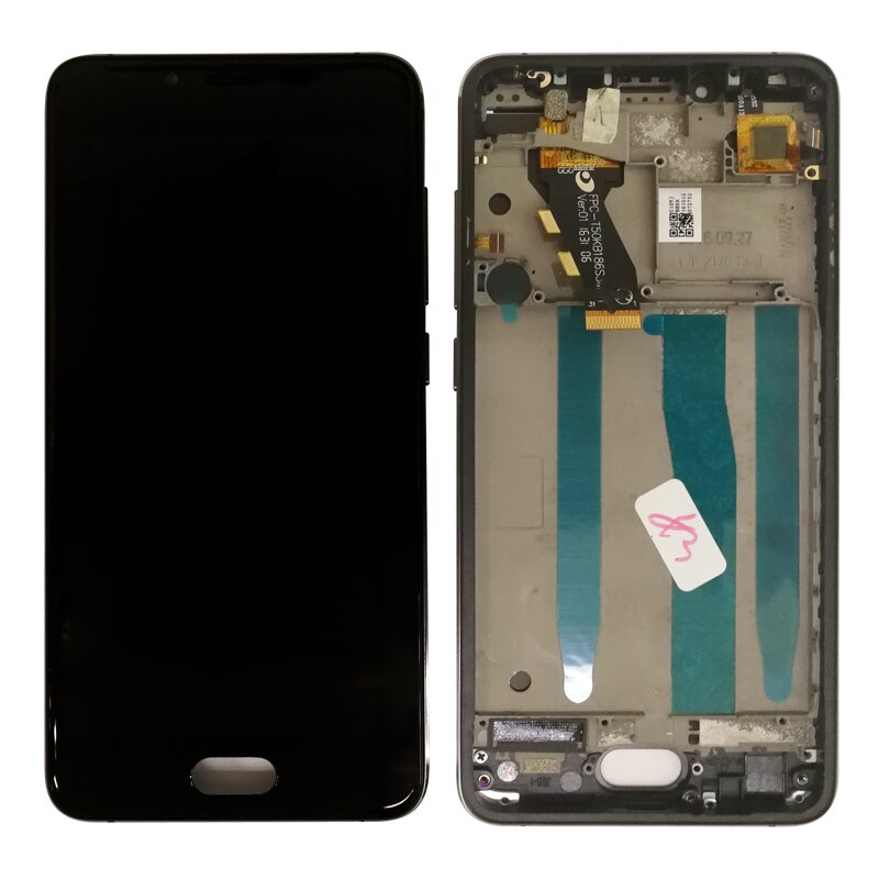 Aaa Voor Meizu U10 Touch Screen Digitizer + Lcd-scherm Voor Meizu U10 5.0 Inch Gsm Met Frame