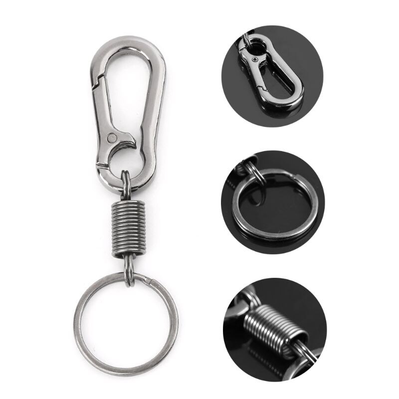 10 Stück Karabiner Haken Braun - 80mm PVC Verschluss - 8kg Tragkraft - Für Schlüssel & Ausrüstung