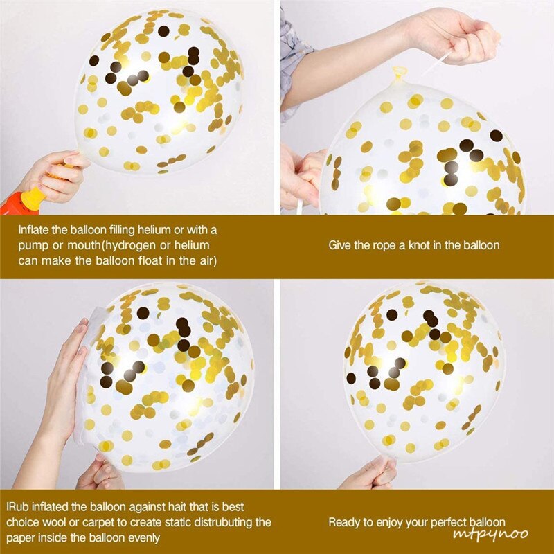 35 stk latex konfetti balloner stjerne hjerte guld kvast fødselsdagsfest dekoration baby shower forsyninger baggrund