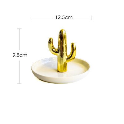 Bijoux européens plaque décoration dessin animé plateau de rangement en céramique salle de bain anneau collier Rrack Antler coiffeuse décorations: 11