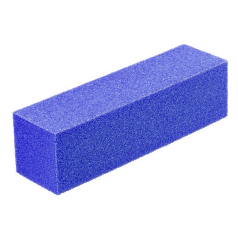 Neue 1 Stck Nagel Schwamm Schleif Block Nagellack Nagel Kunst dauerhaft Unbeschädigt NäGel unisex Puffer Streifen Polieren Manikübetreffend Werkzeuge: Blau