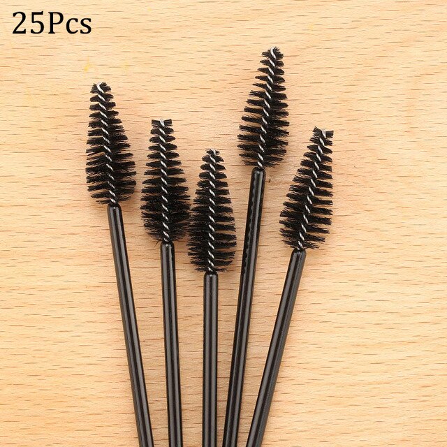 Brosse à sourcils en forme de goutte d&#39;eau, matériel en Nylon, pinceaux de maquillage, Extension de cils, outils de beauté, baguette à Mascara, 25/