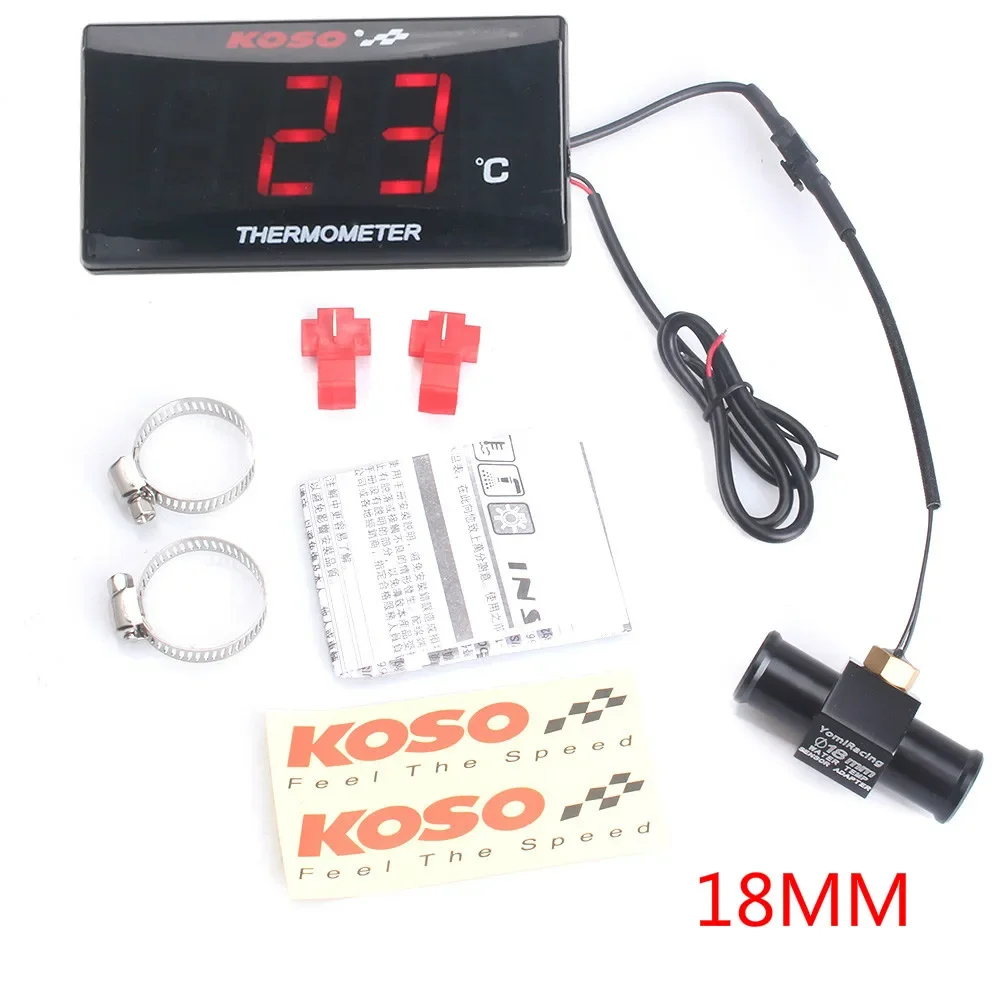 Universal- Motorrad Thermometer Instrumente Wasser Temp Temperatur Digital Anzeige Meter Messgerät Sensor Adapter Für KOSO: MULTI
