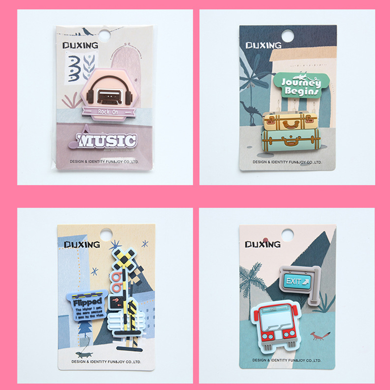 Computer stickers 3D bubble stickers soft plastic decorative painting stickers Refrigerator notebook stickers: 4Pcs A