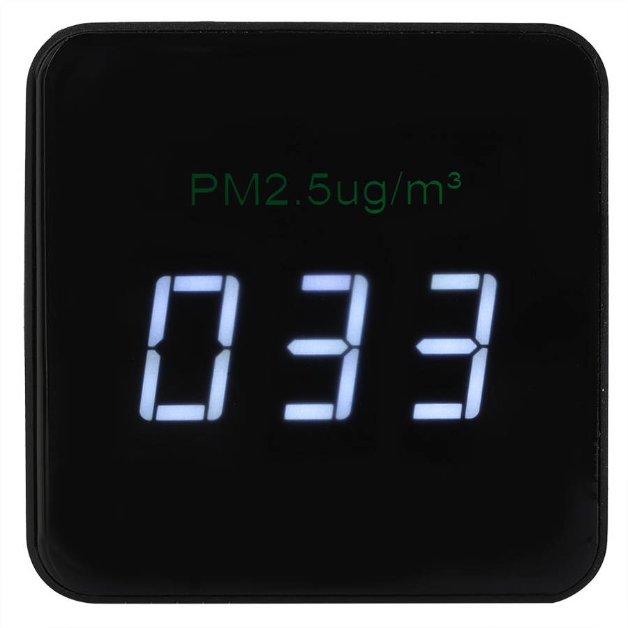 Mini PM2.5 Detector USB Air Tester Monitor Meter Rechargeable Air Detector with LED Display Black