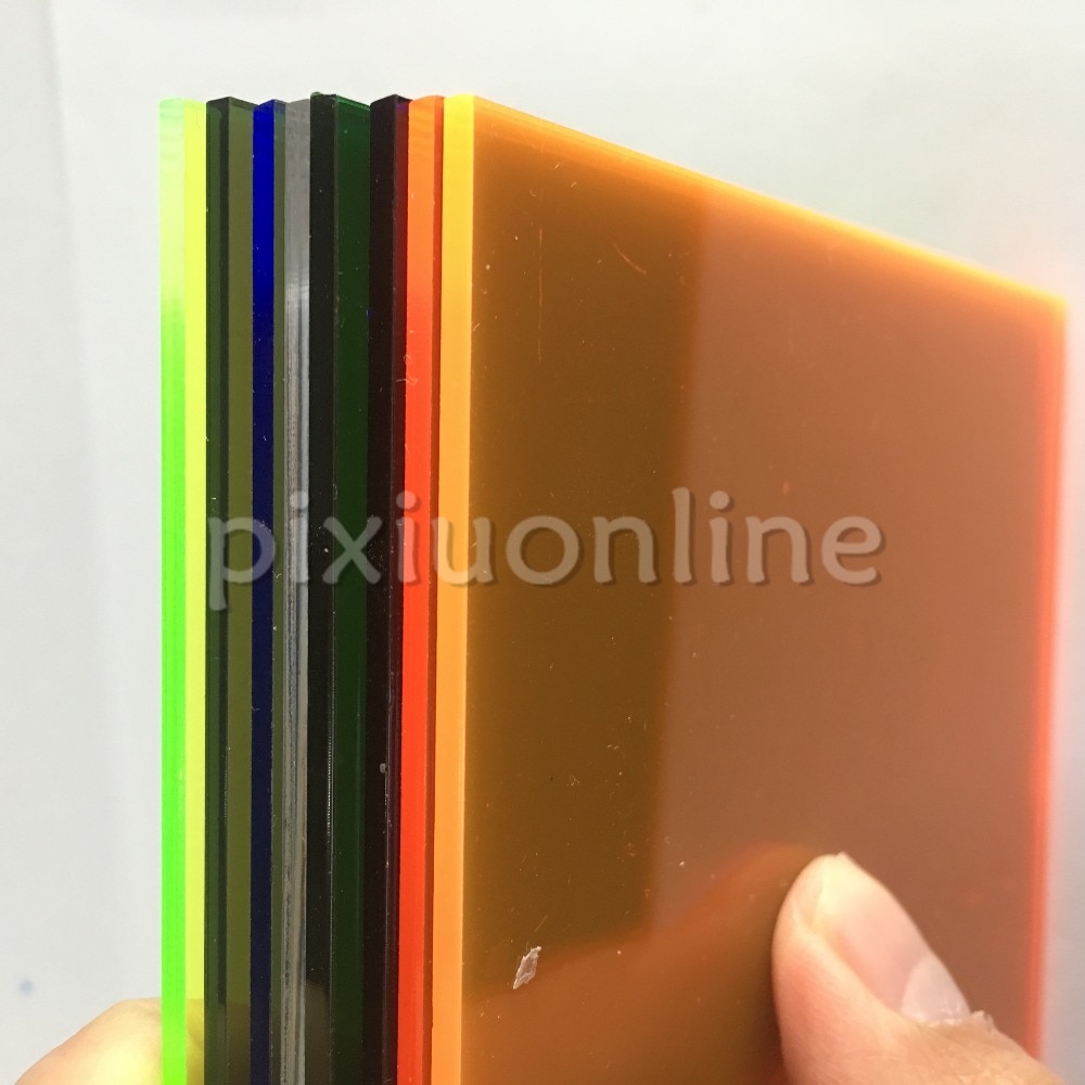 8 verschillende Kleuren Acryl Board 10*20cm J351 Perspex Board Transparant Plastic Vel DIY Maken Rusland