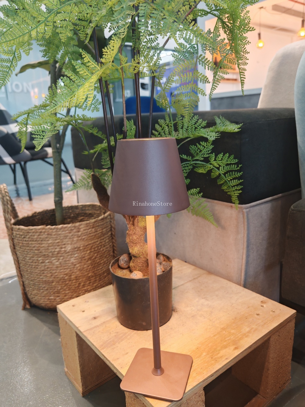 Modern Simple Bedside Touch Light Bar Usb Night Light Eye Protection For Bedroom Book Desk Charging Table Lamp: Brown