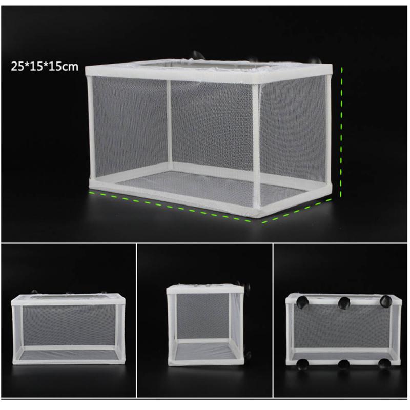 Incubateur d'élevage de poissons bac à filet suspendu aquatique pour animaux de compagnie écloserie Isolation maille boîte Aquarium conteneur séparé Aquarium accessoire