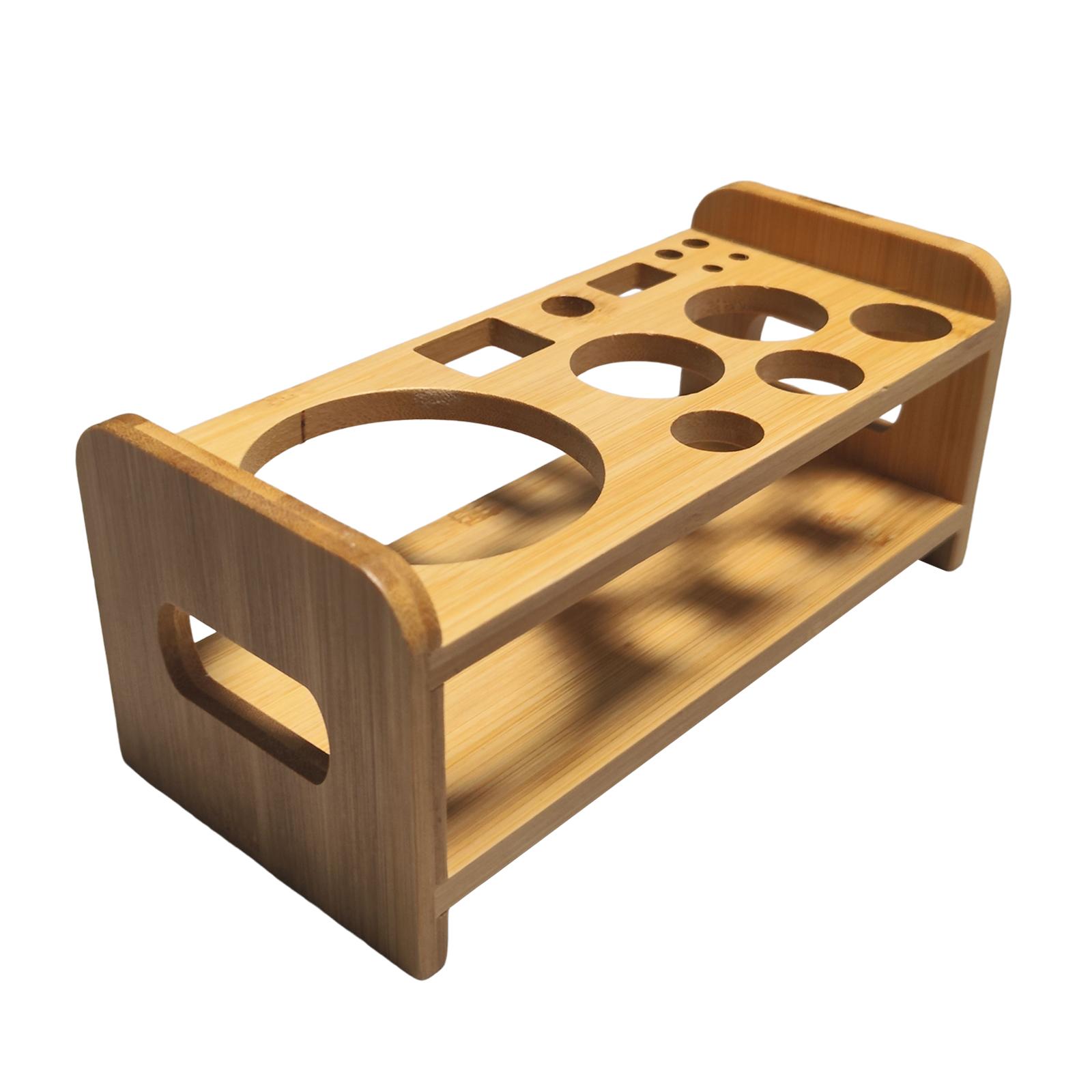 Cocktail Shaker Holz Regal stabile Universal- küche für Anfänger Barware Stand langlebige Schreibtisch-Bar Bambus Shake Gestell