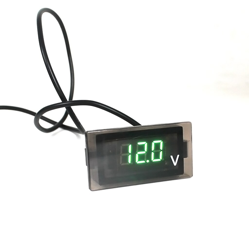 Mini Groene Led Digitale Voltage Meter Voltmeter Panel Dc 12 Tot 24V Waterdicht