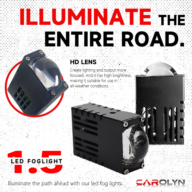 Faros antiniebla Led para parachoques, lente de proyector, Mini luz de conducción, luces auxiliares para focos de motocicleta y coche 6500K3000k10V-80V