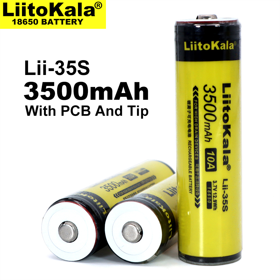 1-10 Pcs Liitokala Lii-35S 18650 Batterij 3.7V Lithium Ion 3500 Mah Lithium Batterij Geschikt Voor Zaklamp Pcb bescherming