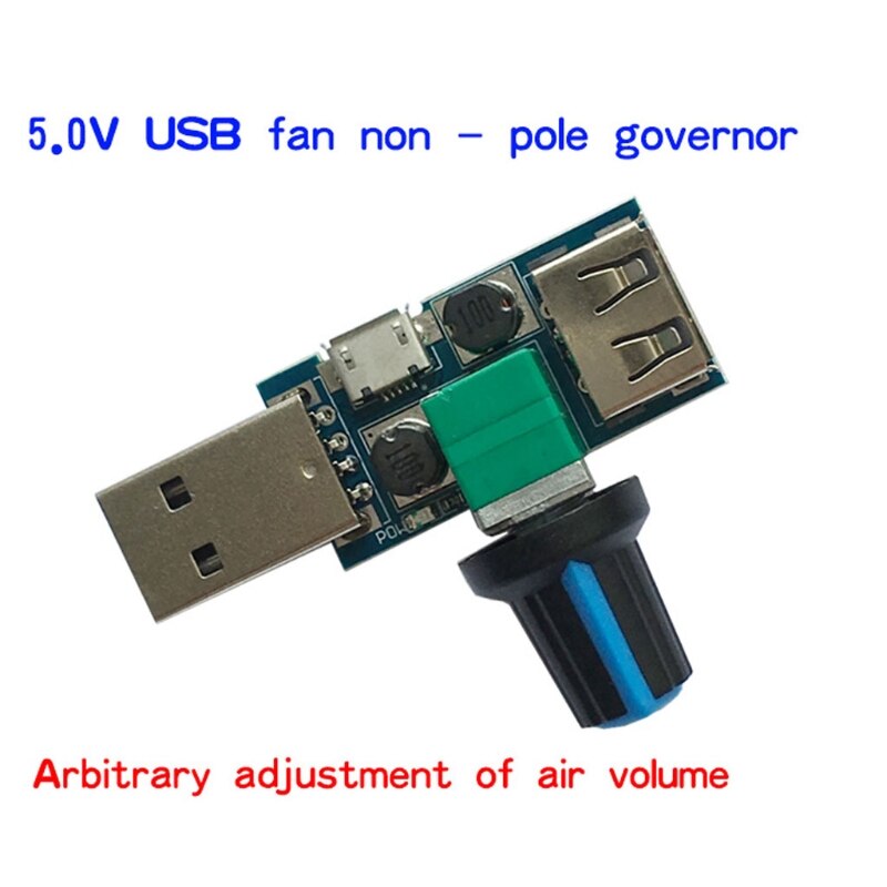 LANDUM Regolatore di velocità Ventilatore USB DC 4-12V Regolatore di Regolazione Multi-stallo con riduzione del Rumore