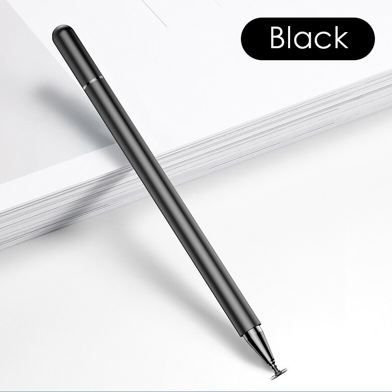 Stylet pour smartphone, tablette, écran capacitif, crayon, écriture, dessin, stylet tactile pour ipad, compatible avec tous les appareils android: Noir